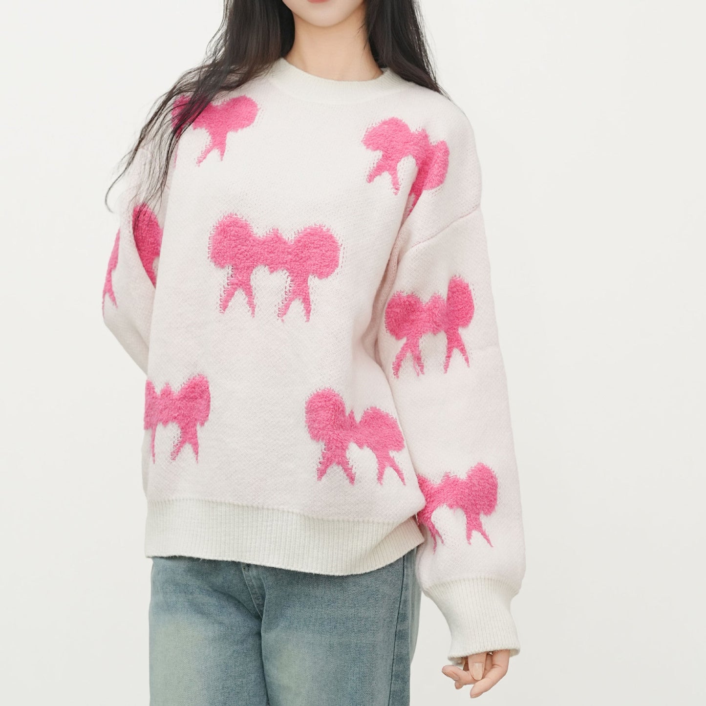 Damen Grobstrickpullover Verspielt Eveloria