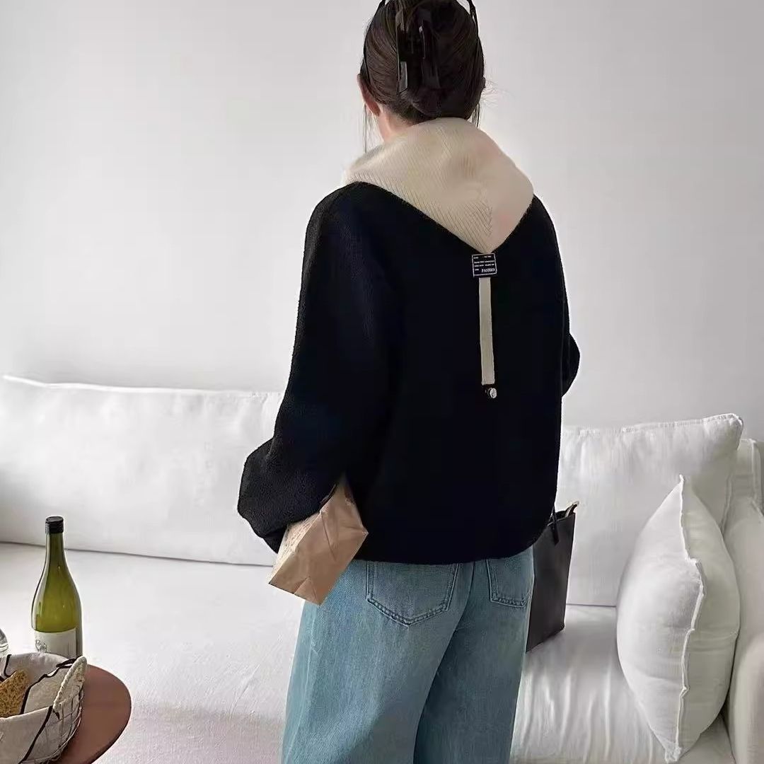 Damen Steppjacke mit Kapuze Doppelreißverschluss Eveloria