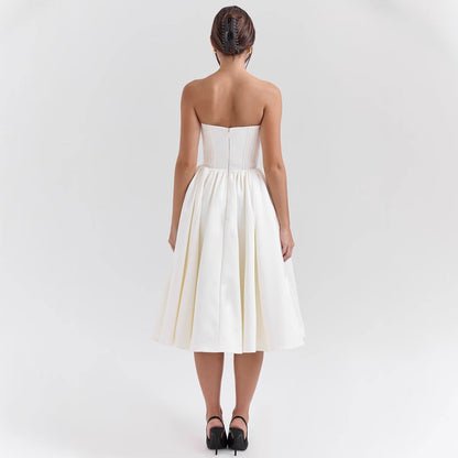 Damen Cocktailkleid Corsage-Oberteil Voluminöser Rock Eveloria