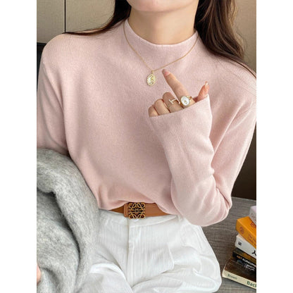 Damen Strickpullover Stehkragen Weich Eveloria