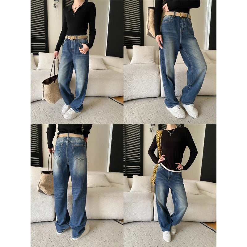 Damen Langarmshirt Elastisch Rippstrick Modischer Kragen Weiß