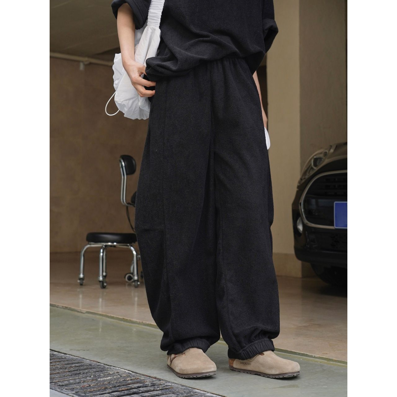 Damen Freizeithose Elastischer Bund Lockerer Schnitt Bequem