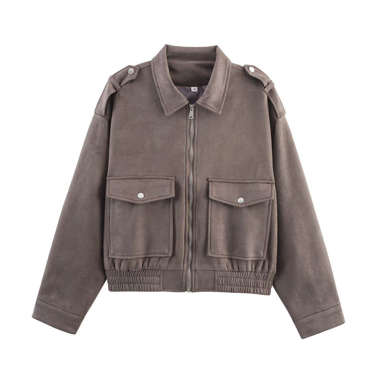 Damen Outdoorjacke Lässig Reißverschluss Große Taschen