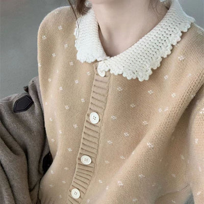 Damen Strickjacke Kuschelig Mit Kragen Schwarz Eveloria - Eveloria