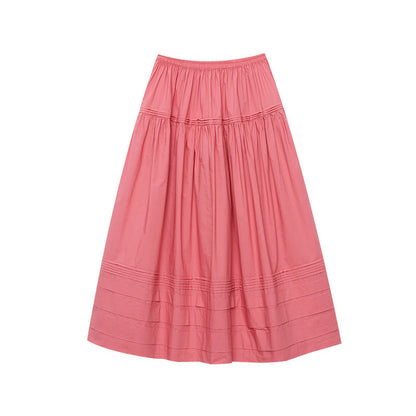 Damen Midirock Voluminös Bequem Eveloria