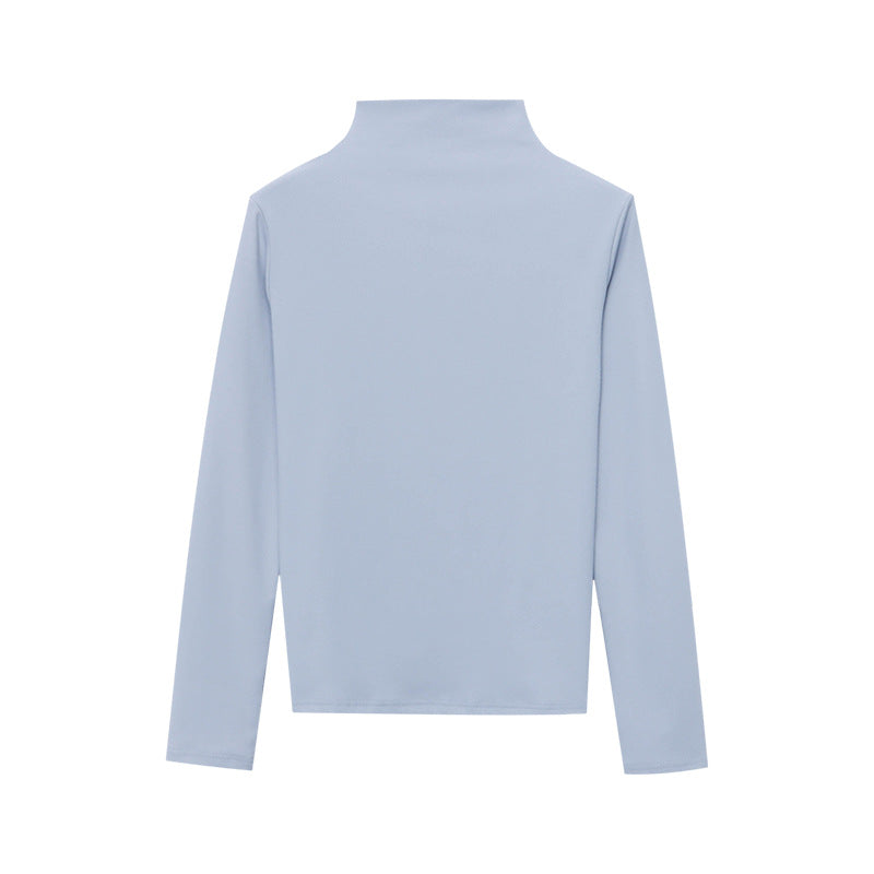 Damen Langarm Rollkragenpullover Feine Rippstruktur Eveloria