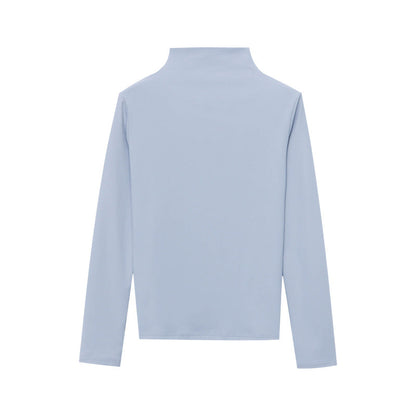 Damen Langarm Rollkragenpullover Feine Rippstruktur Eveloria