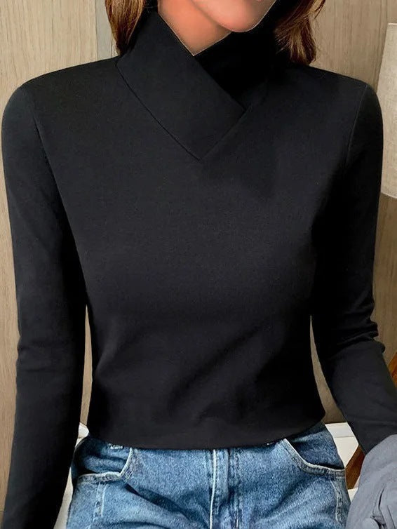 Eveloria Damen Rollkragenpullover Elegantes Design Hocher Kragen