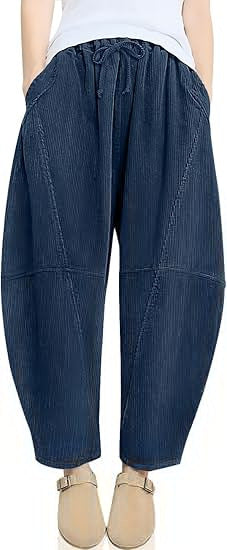 Damen High-Waist Freizeithose mit Kordelzug Eveloria