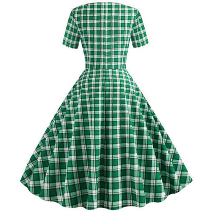 Damen Swingkleid Kariert Eveloria