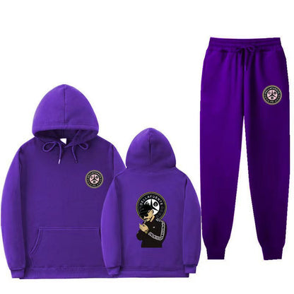 Damen Kapuzenpullover-Set mit Jogginghose, einzigartigem Druck,