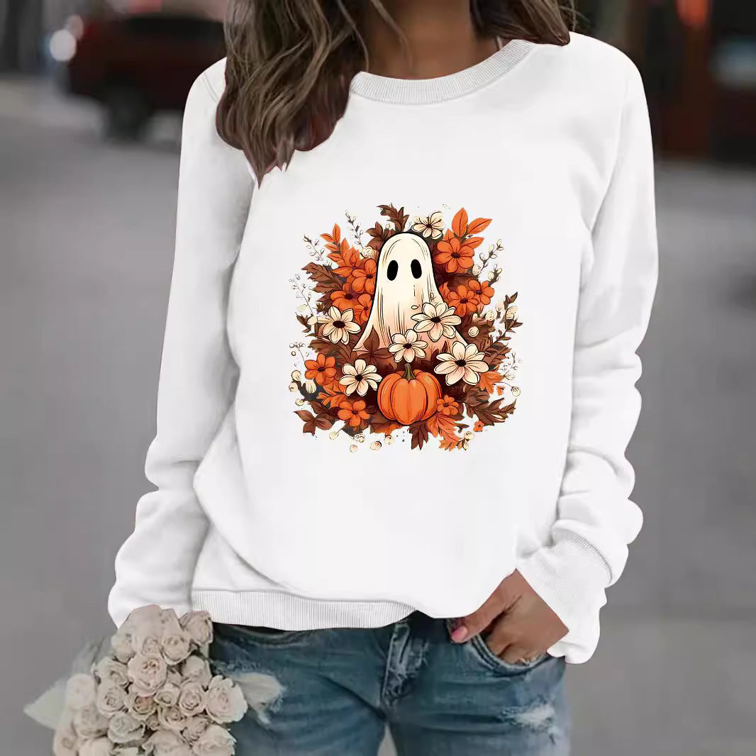 Damen Sweatshirt Herbstmotiv Gruselig Eveloria