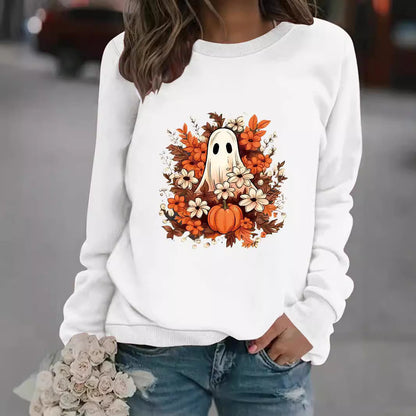 Damen Sweatshirt Herbstmotiv Gruselig Eveloria