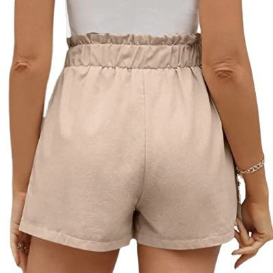 Damen Shorts Elastischer Bund Seitentaschen Eveloria