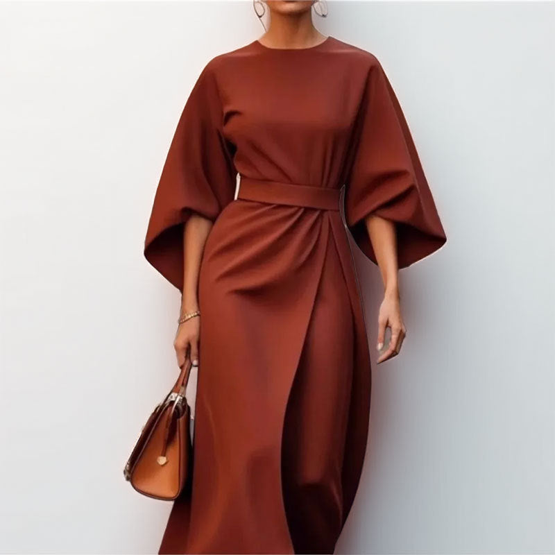 Damen Maxikleid Lässiger Schnitt Voluminöse Ärmel Eveloria - Eveloria