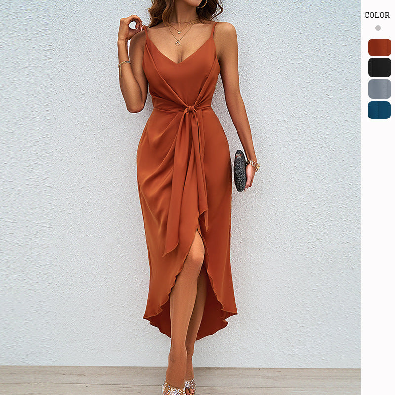 Damen Wickelkleid V-Ausschnitt Asymmetrisch Eveloria - Eveloria