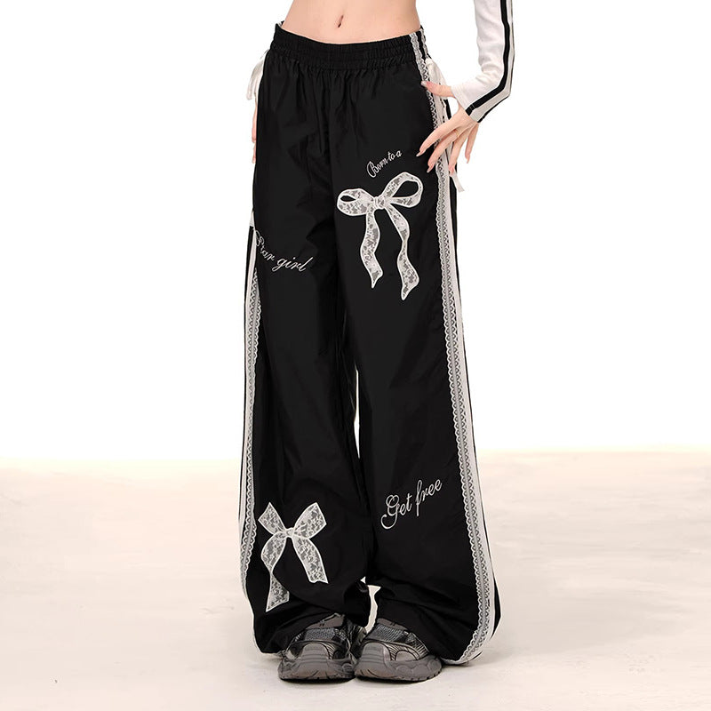 Damen Freizeithose Dekorativ Mit Schleifen Bequem - Eveloria
