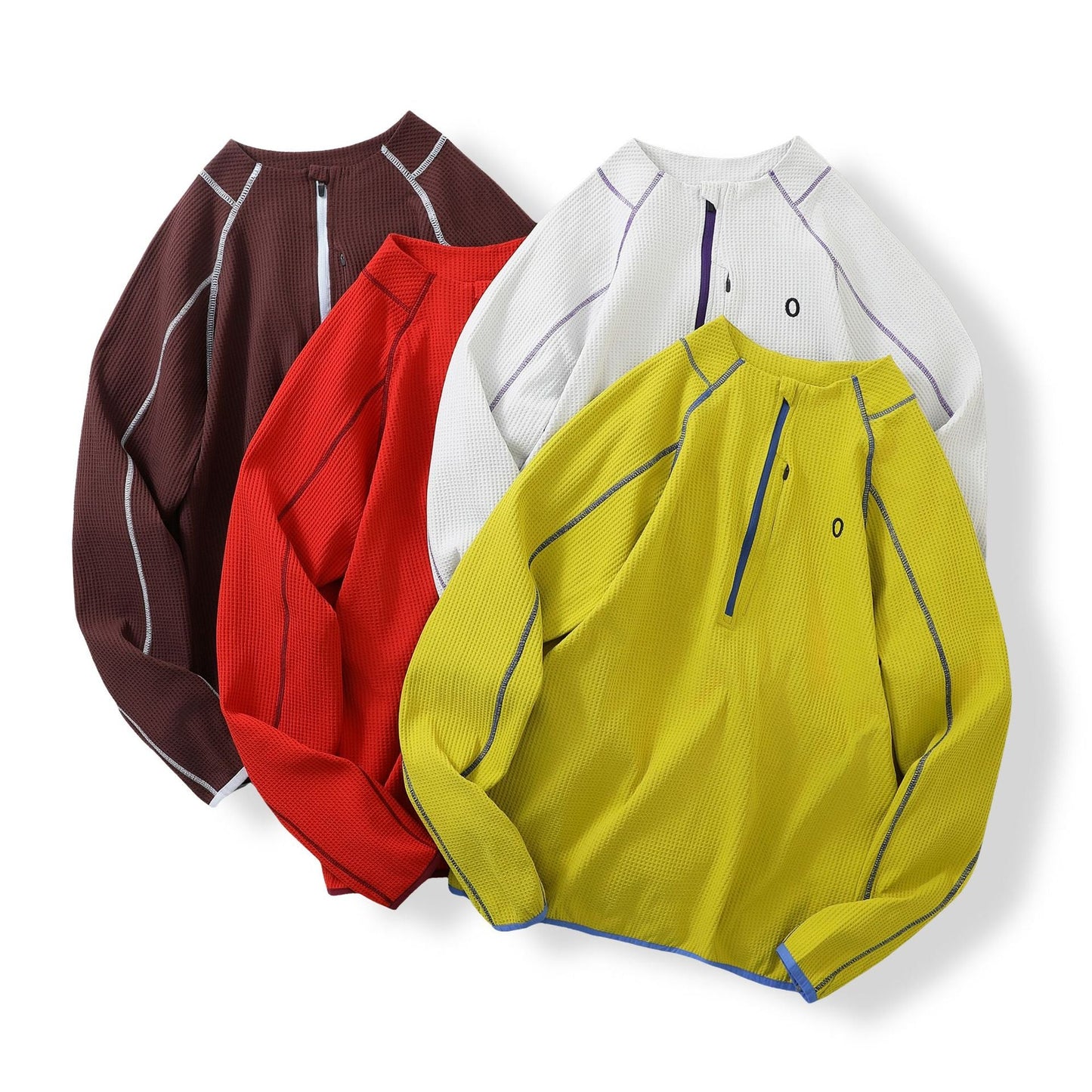 Damen Pullover Innovativ Reißverschluss Strukturiert Eveloria