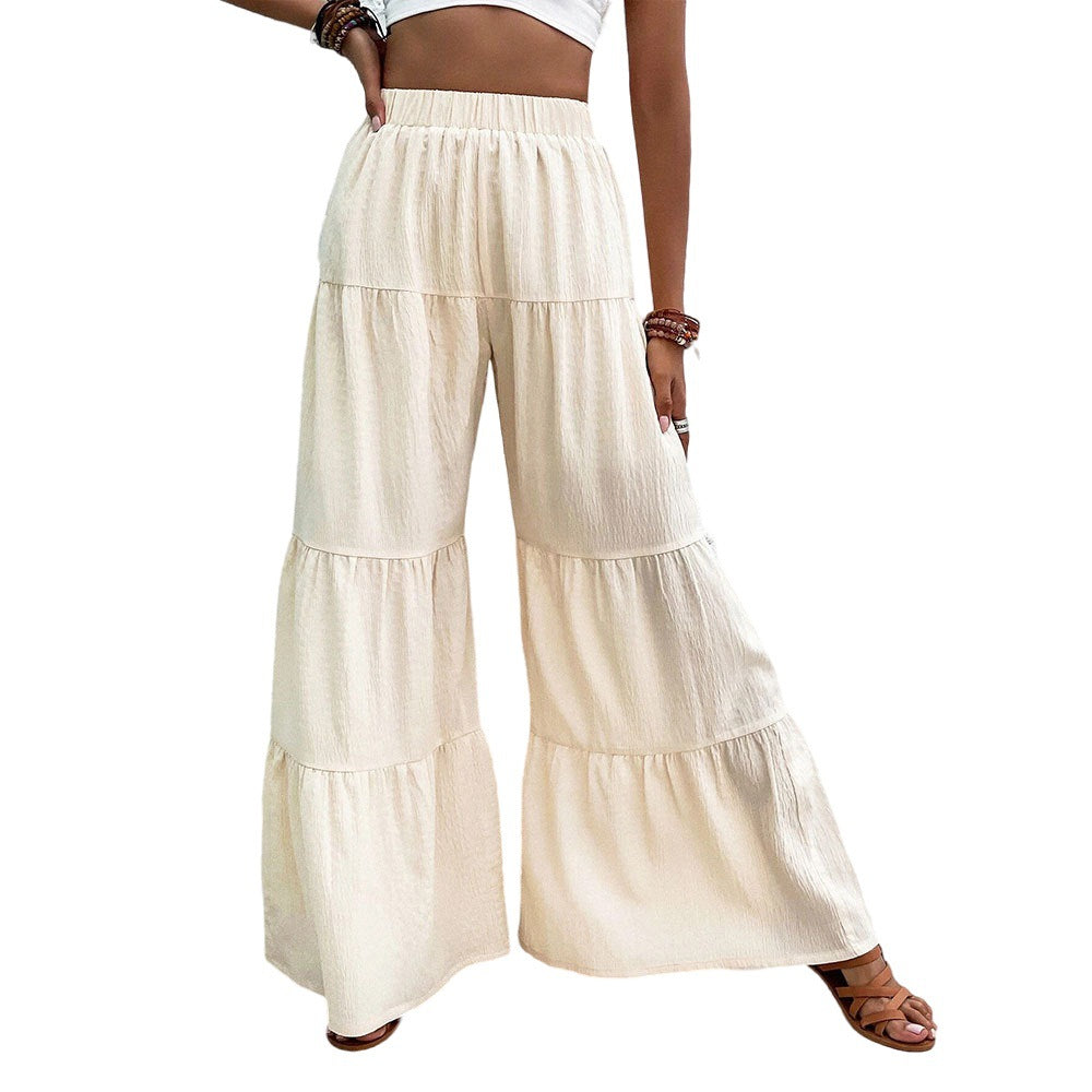 Damen Palazzo-Hose Weit Elastischer Bund Eveloria
