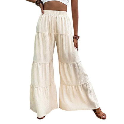 Damen Palazzo-Hose Weit Elastischer Bund Eveloria