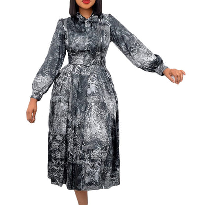 Damen Midi-Kleid mit Schleife und Gürtel Eveloria
