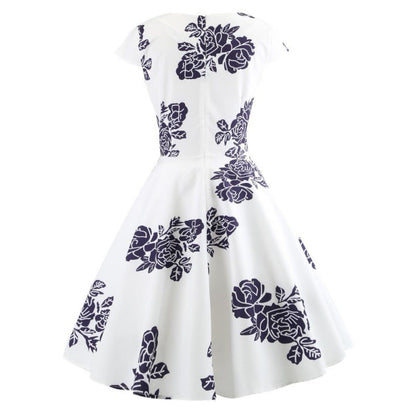 Damen Wickelkleid Floralmuster Schwingrock