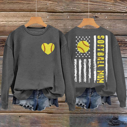 Damen Sweatshirt Softball-Design Eveloria