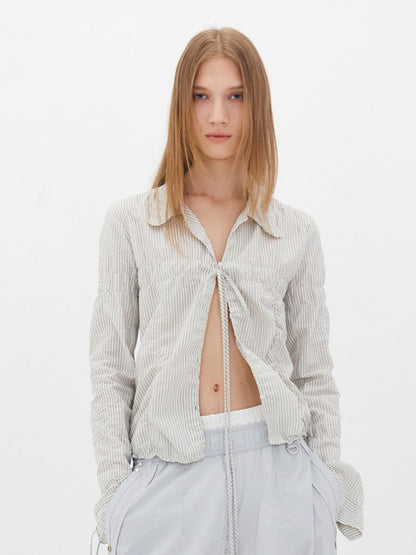 Damen Bluse mit Raffungen Tailliert Eveloria