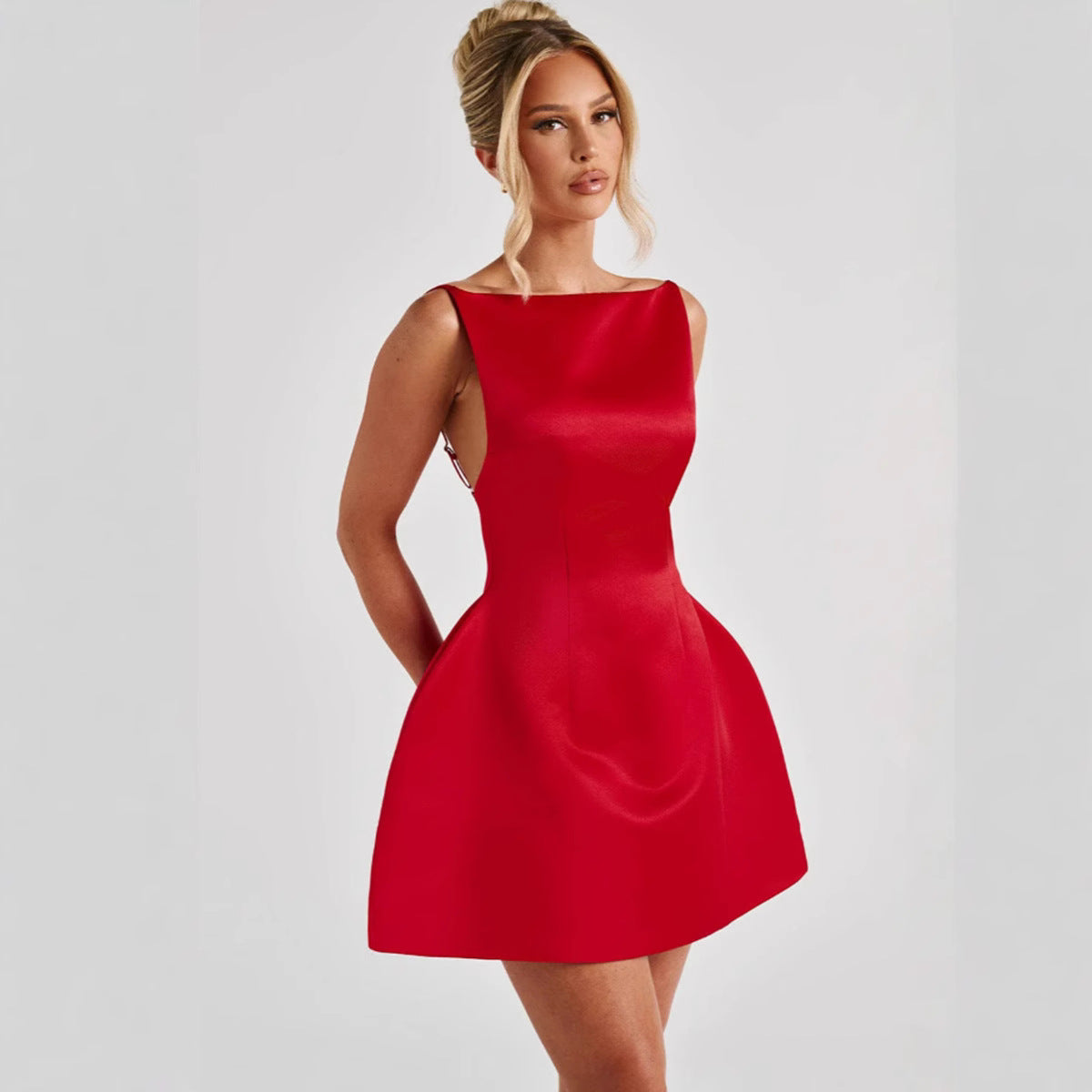 Eveloria Damen Cocktailkleid A-Linie Tailliert