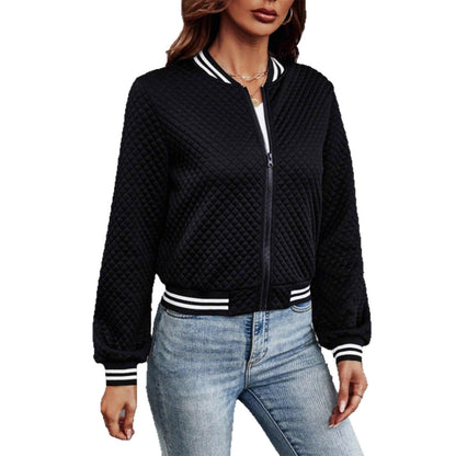Damen Steppjacke Sportlich Kontrastärmel Eveloria