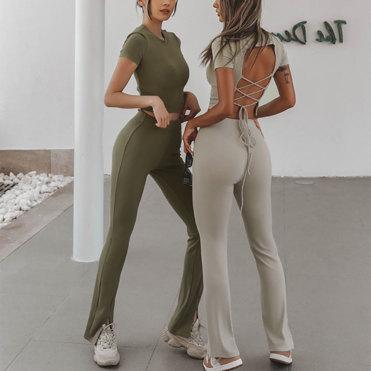 Damen Crop- Sportlich Eveloria