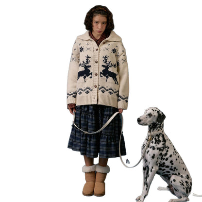 Damen Strickjacke Grafisches Muster Eveloria