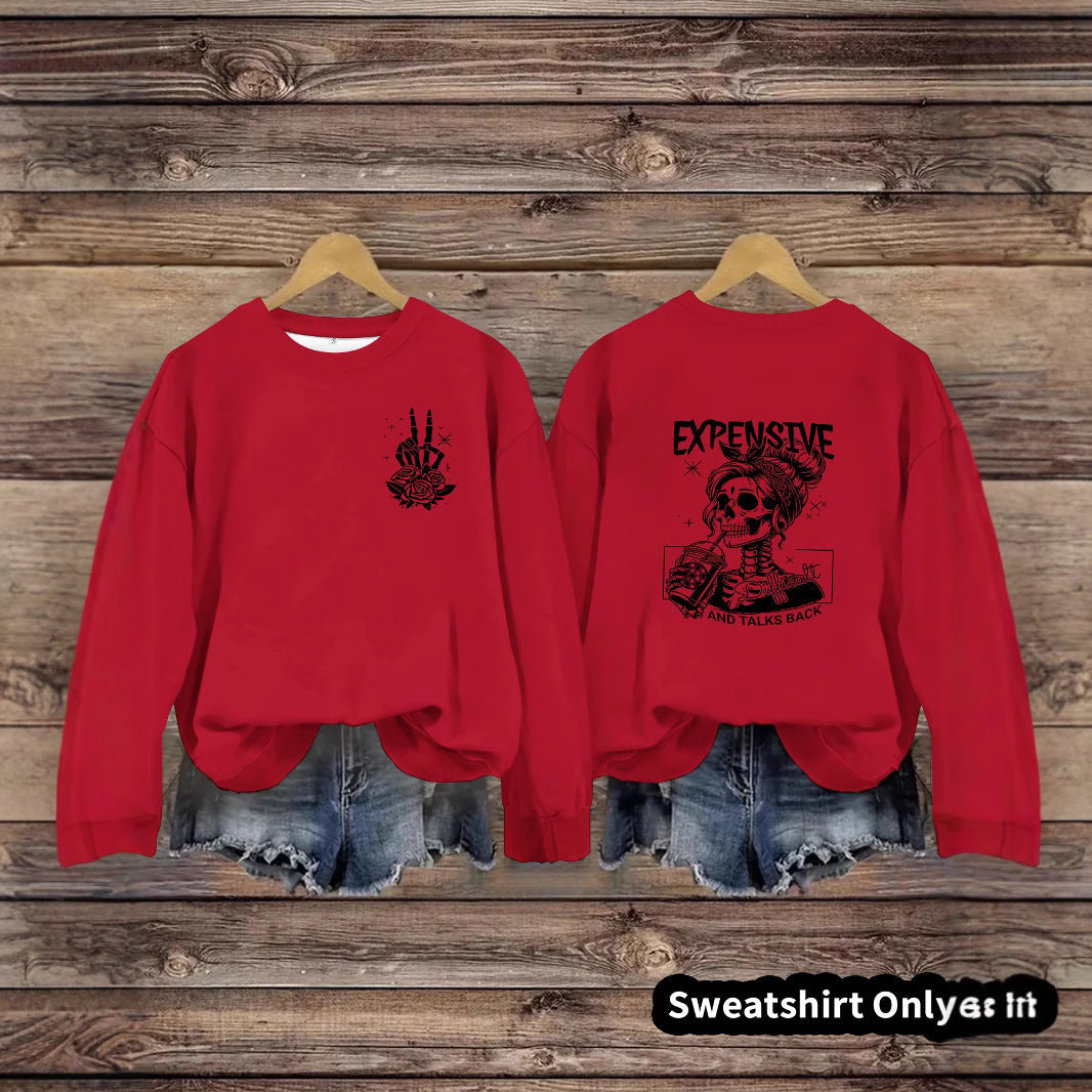 Damen Sweatshirt Kreatives Motiv Lässiger Schnitt Eveloria