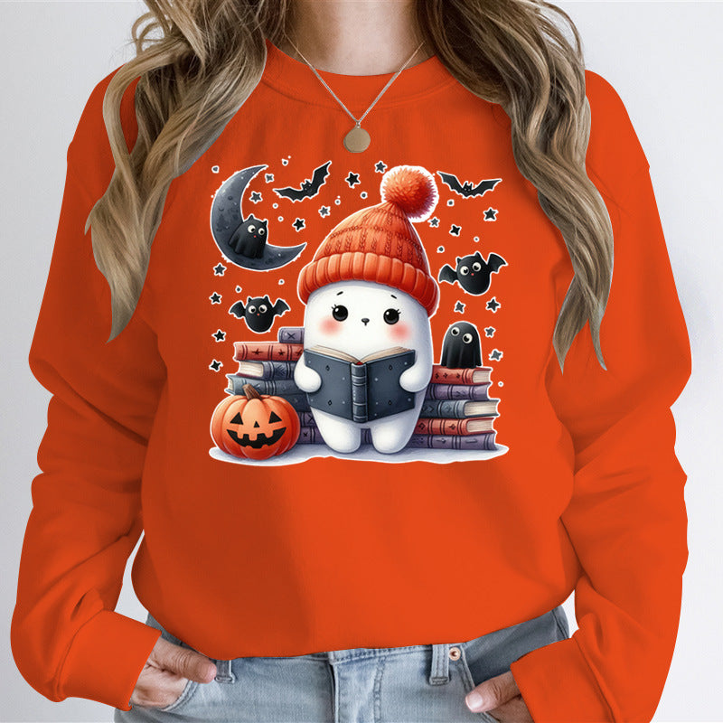 Damen Sweatshirt Halloween-Motiv Hochwertiges Material