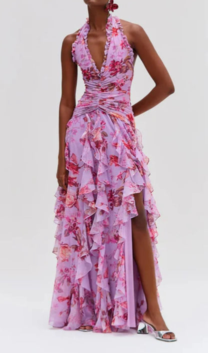 Eveloria Damen Abendkleid Rüschen