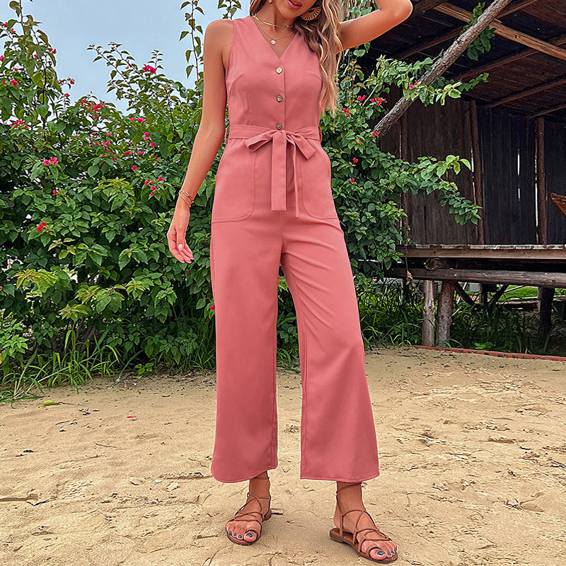 Damen Jumpsuit Bequem Taillierbar Eveloria