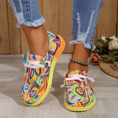 Eveloria Damen Bunte Turnschuhe