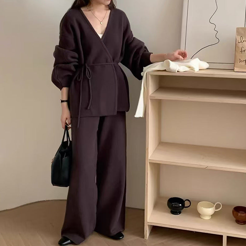 Damen Wickeljacke Lässige Passform Baumwolle