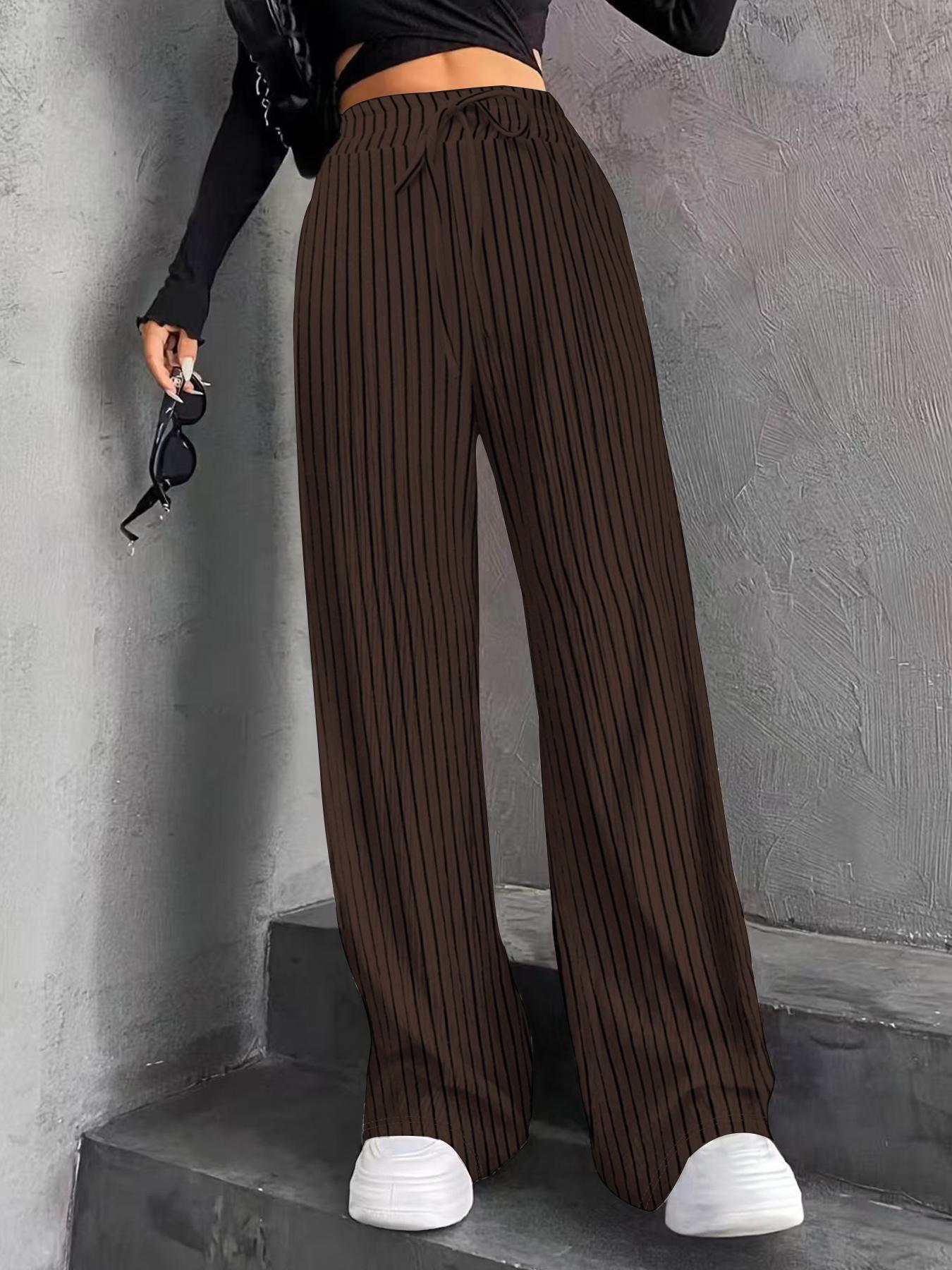 Damen Plissee-Hose Weit mit elastischem Bund und Taschen