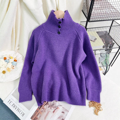Damen Rollkragenpullover Weiches Strickmaterial Warm Eveloria