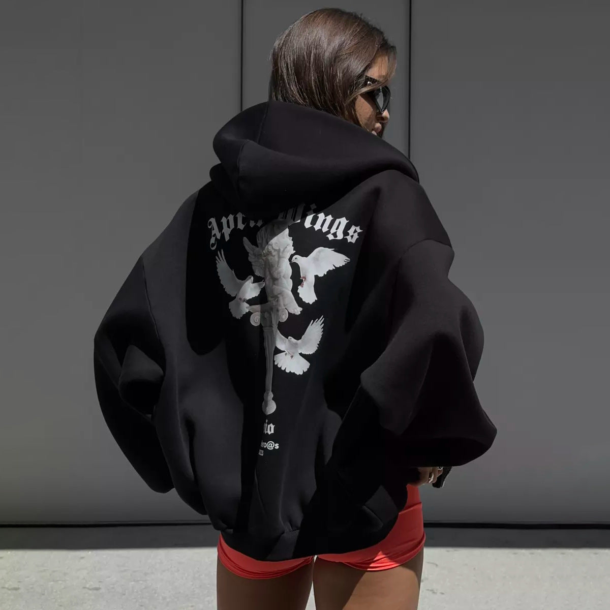 Damen Hoodie Urban Style Grafikdesign