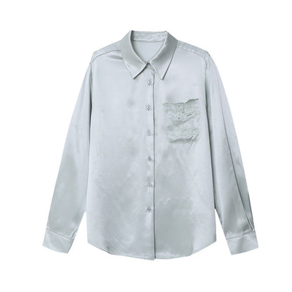 Damen Bluse klassischer Schnitt mit Stickdetailsweiß