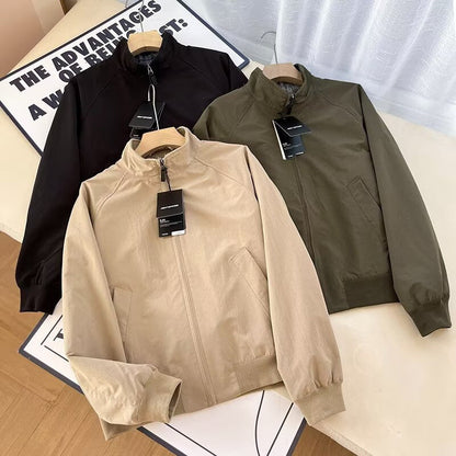 Damen Übergangsjacke Hochkragen Praktische Taschen Eveloria - Eveloria