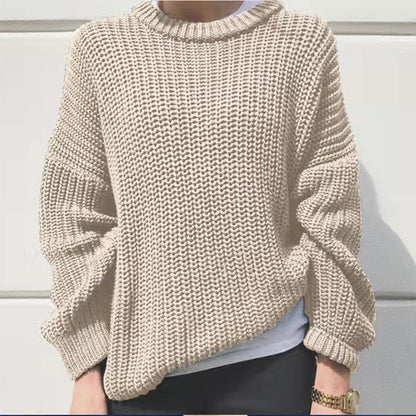 Damen Strickpullover Rippmuster Modern Lässig Eveloria - Eveloria