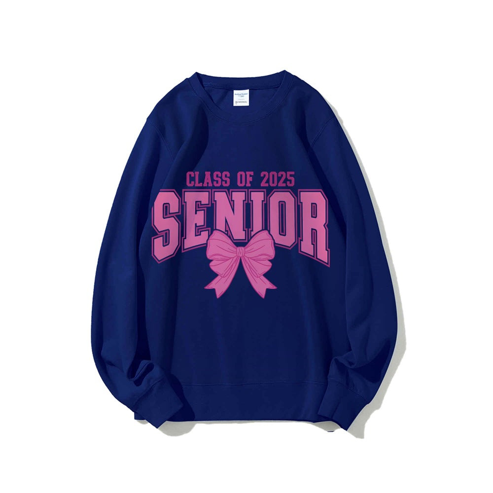 Damen Sweatshirt Abschlussjahr Schleifendesign Grau Eveloria