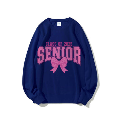 Damen Sweatshirt Abschlussjahr Schleifendesign Grau Eveloria