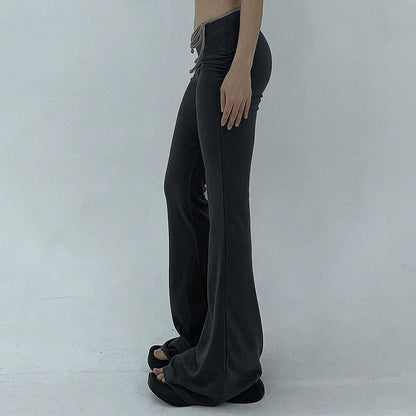 Damen Yoga-Hose Flared elastisch gerippt Eveloria