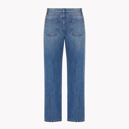 Damen High-Waist Jeans Lässiger Schnitt Eveloria