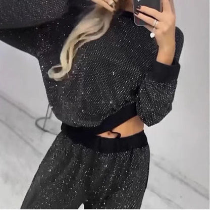 Damen Sport-Set Glitzernd Elastisch Eveloria