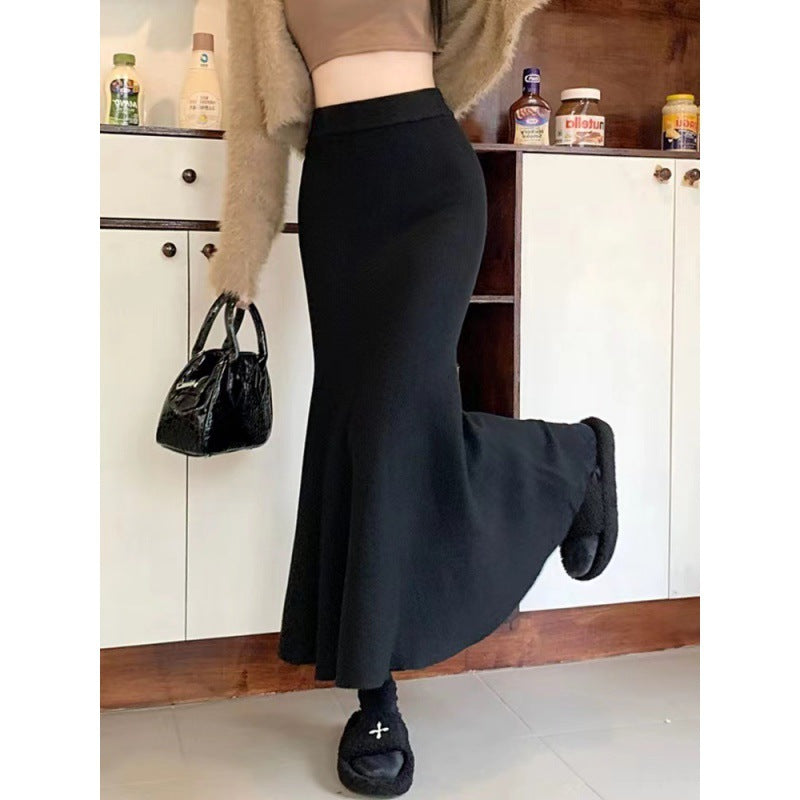 Damen Midirock Hohem Bund Schwingender Saum Eveloria